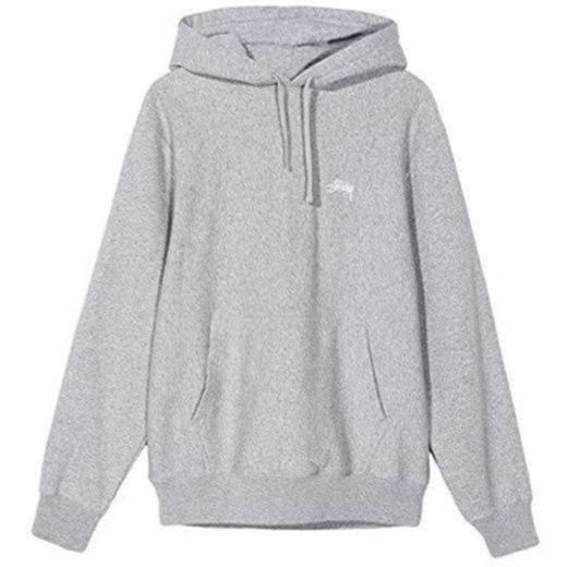 Stussy Stock Logo Sudadera Capucha Hombre Gris L