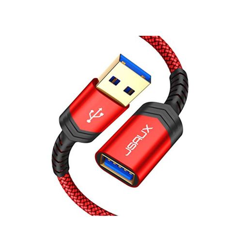 JSAUX Cable Alargador USB 3.0 [2M 2PC] Tipo A Macho a Hembra
