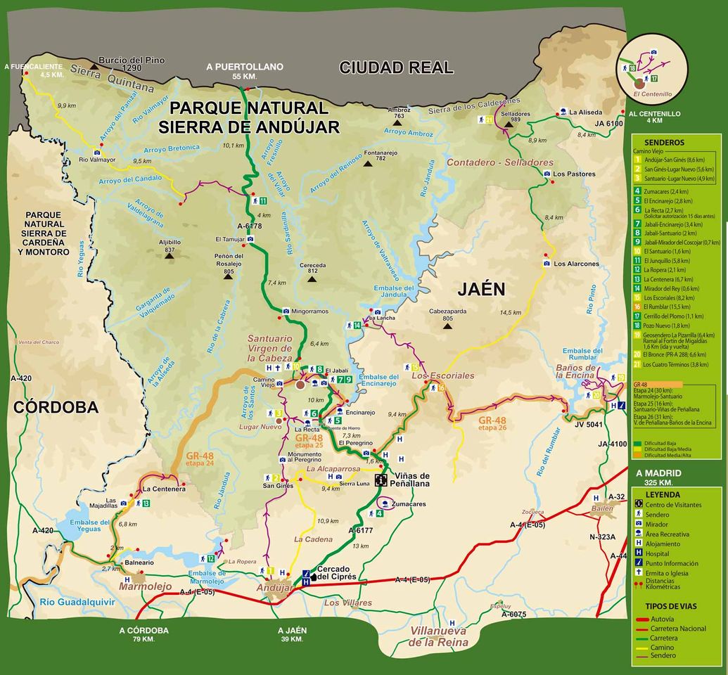 Lugar Rutas de la Sierra de Andújar- Senderos, Caminos