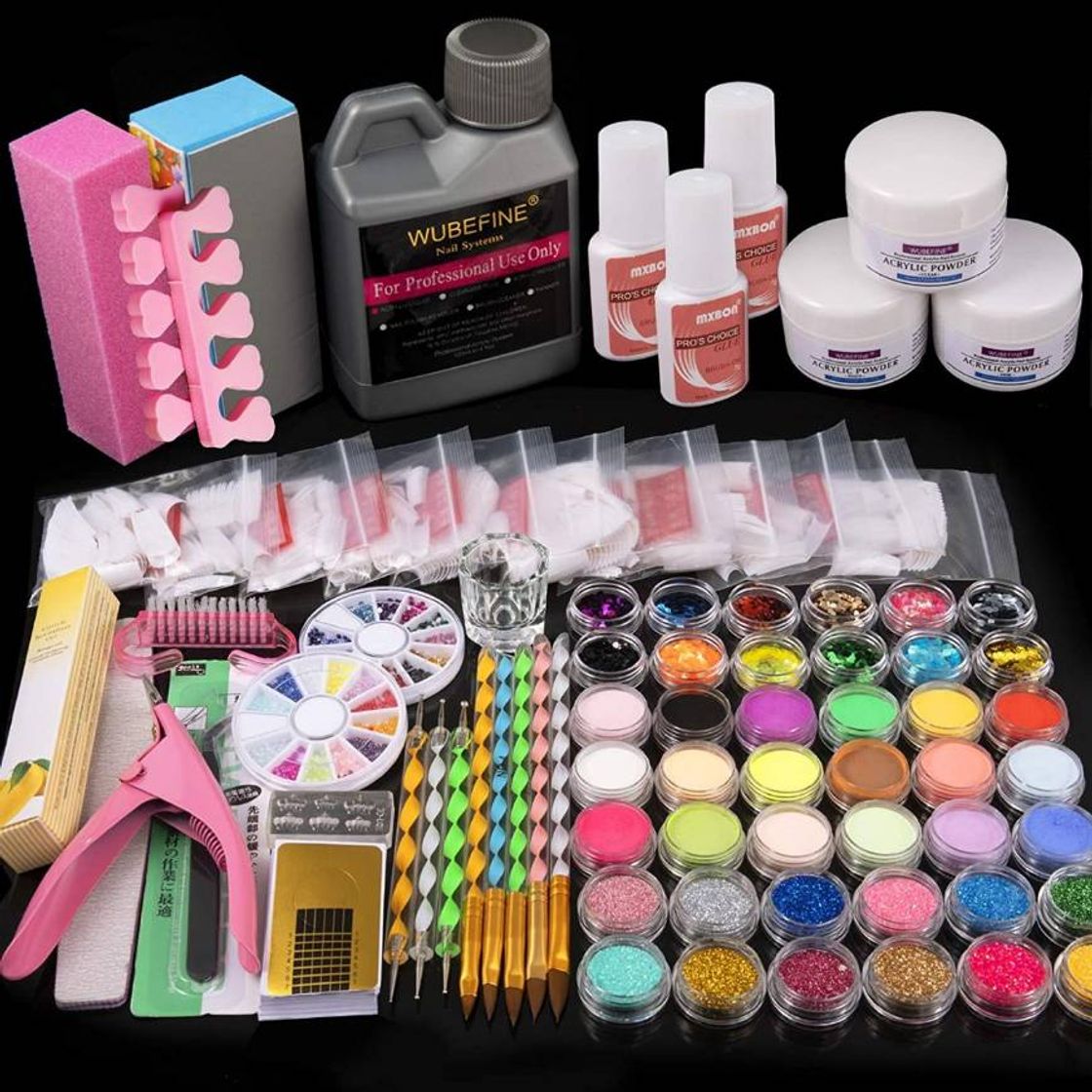 Fashion Kit de uñas acrílicas 42 en 1