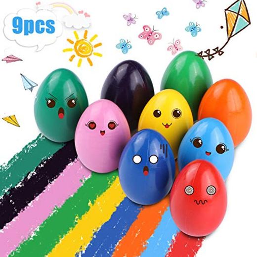 Crayones para Niños Pequeños, 9 Colores Surtidos Crayones Seguro y No Tóxico,