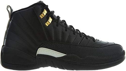 Nike Air Jordan 12 Retro, Zapatillas de Baloncesto para Hombre, Negro/Blanco/Dorado