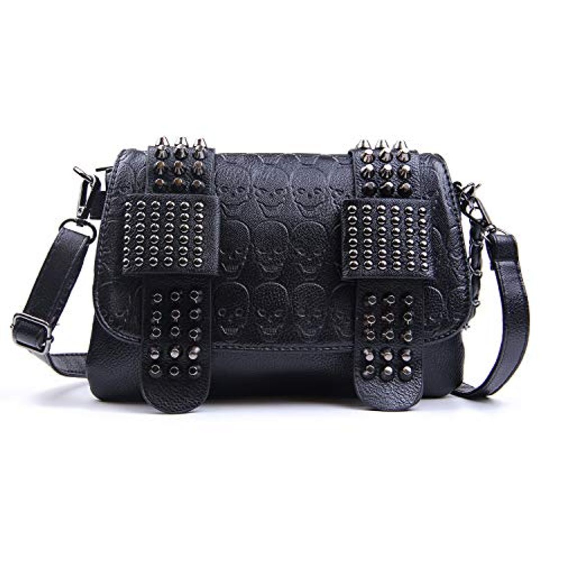 Social EVEOUT Bolso Bandolera Estampado de Calaveras Punk para Mujer Bolso de Hombro