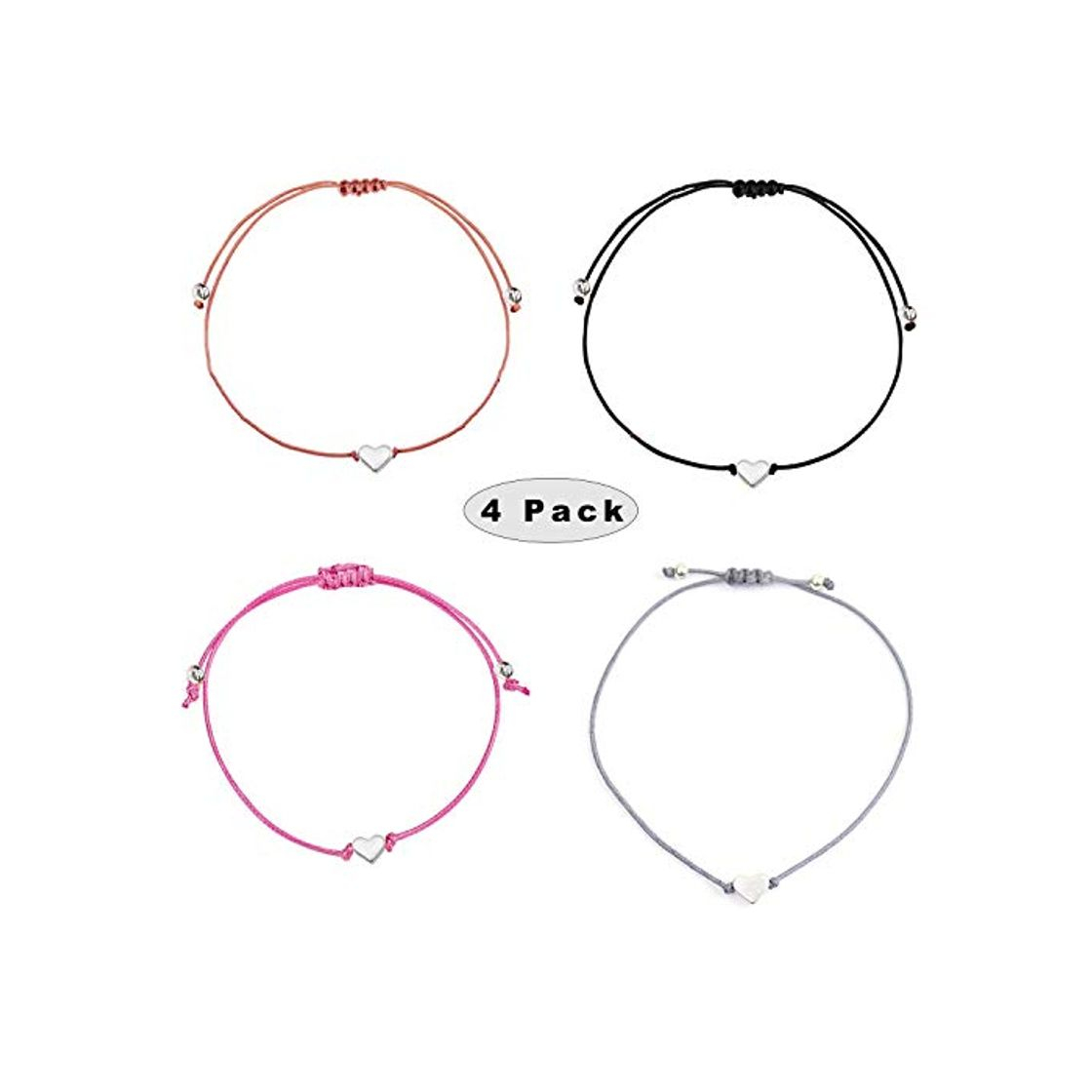 Moda Sunshine smile Pulseras Amistad corazón,Pulseras corazón para Mujeres niñas,Pulseras corazón Filigrana,Pulseras corazón