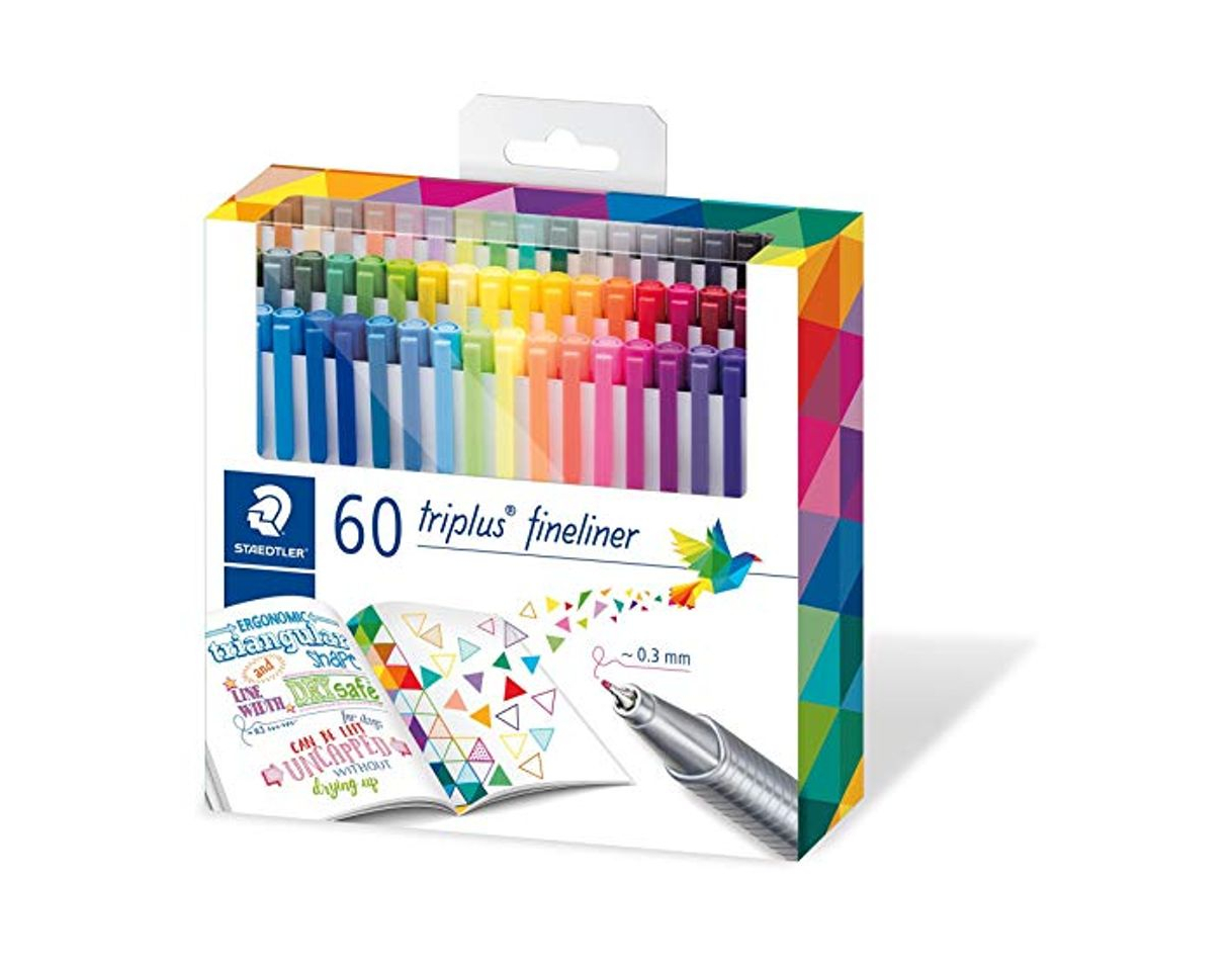 Social Staedtler 334 C60. Rotuladores de colores brillantes de punta fina Triplus Fineliner.