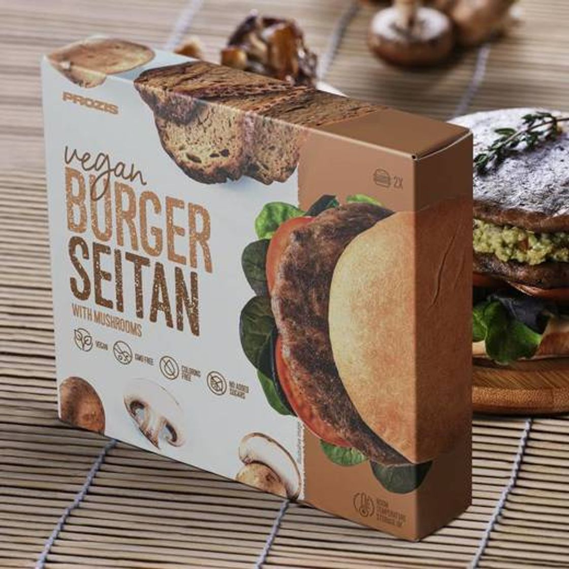 Products Prozis Vegan Burgers Seitan with Mushrooms