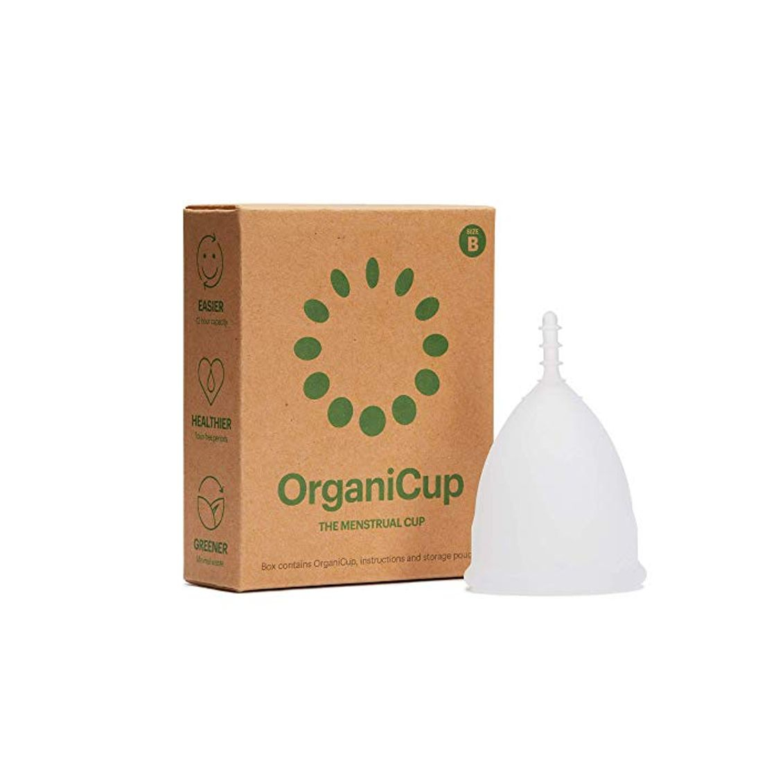 Belleza Copa menstrual OrganiCup - Talla B/grande - Ganadora del los AllergyAwards 2019