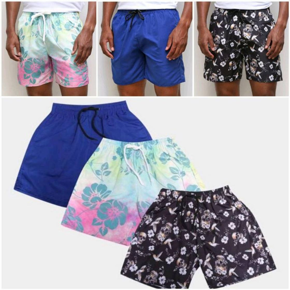 Moda Kit Short Wall Sortido Masculino 3 Peças