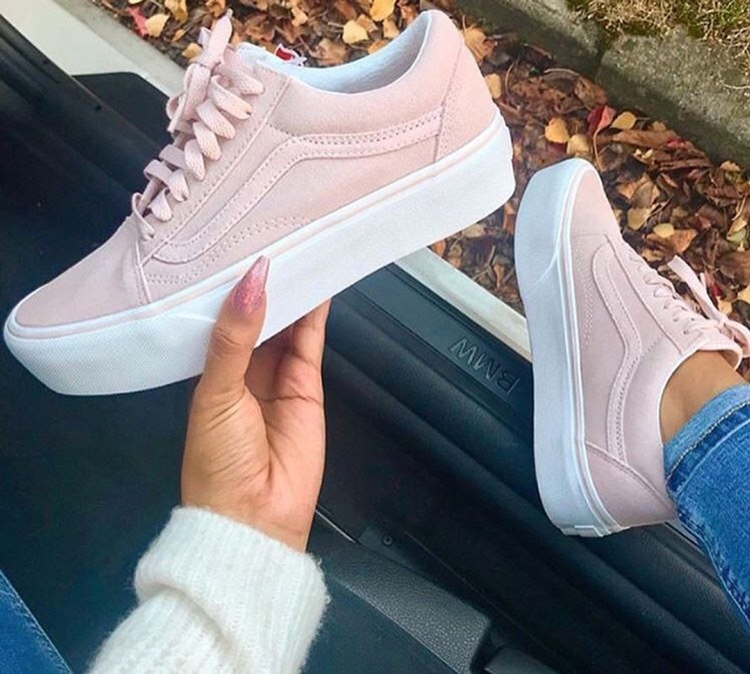 Social Vans rosa platform 
