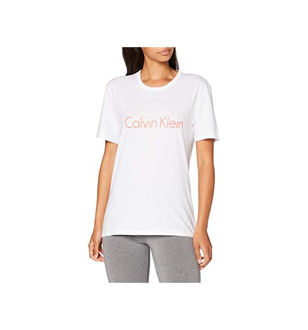 Moda Calvin Klein S/s Crew Neck Top de Pijama, Blanco