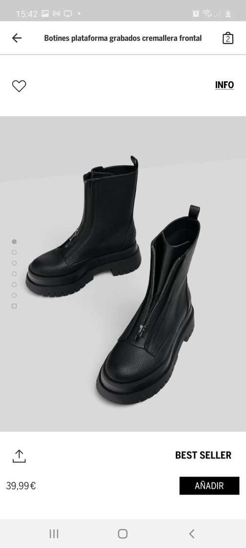 Botines plataforma cremallera frontal