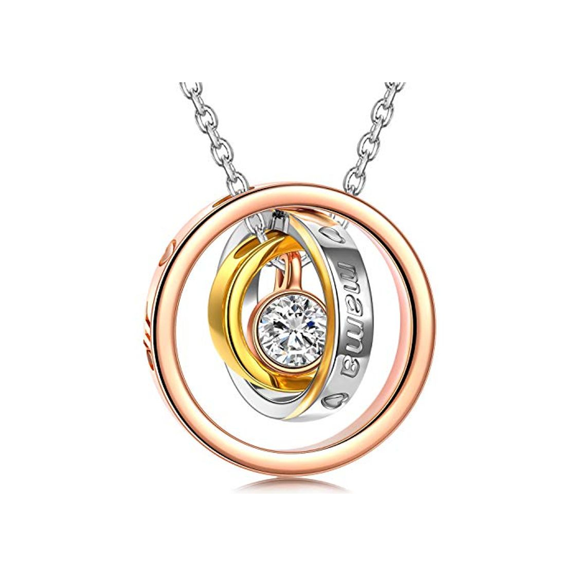 Product Kami Idea Regalos Dia de la Madre Originales Collares Mujer Joven Tous Mujer Joyeria Swarovski Cristal Oro Rosa Anillos Colgante Regalos para Mujer Mama Regalo Cumpleaños Mujer