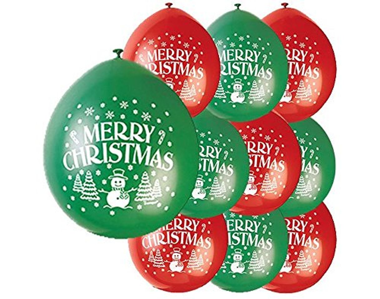 Producto Unique Party - Globos de Látex de Feliz Navidad - 23 cm