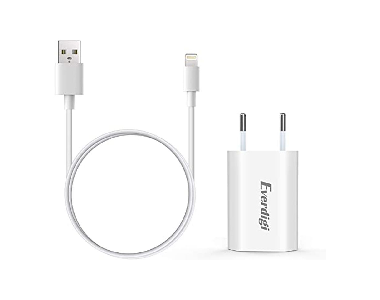 Electrónica Everdigi Cargador Enchufe Adaptador USB Y Cable de Carga para Phone 1m