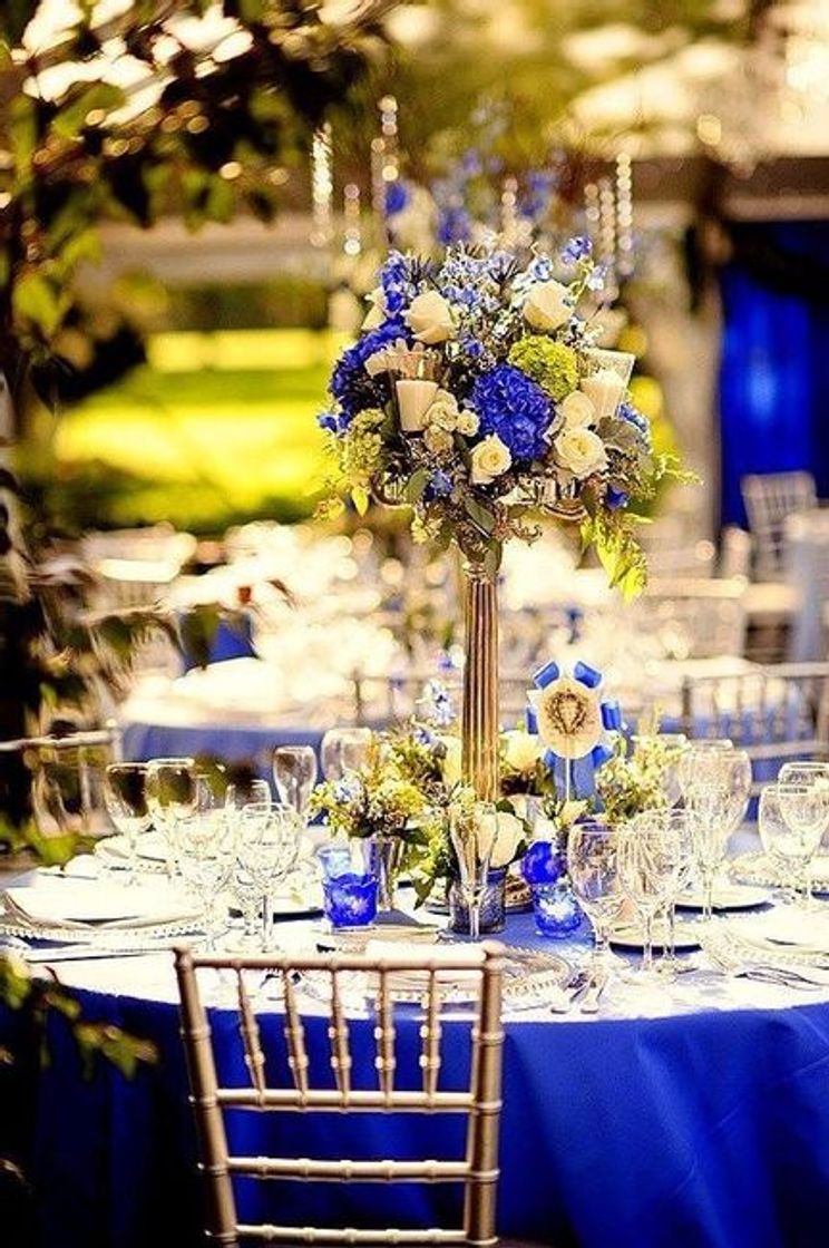 Fashion Decoração para Casamento Azul com Branco💙