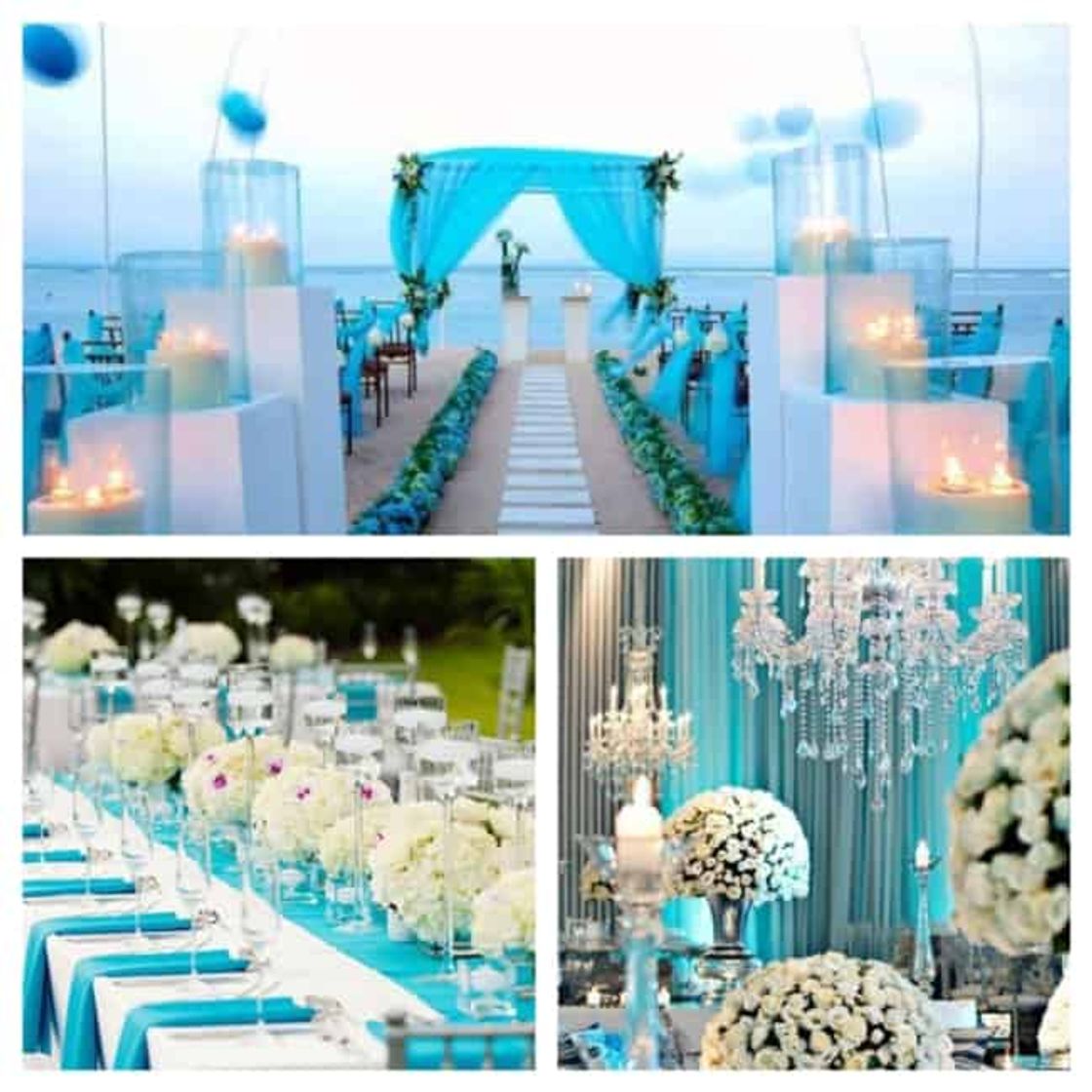 Fashion Decoração para casamento Branco com Azul