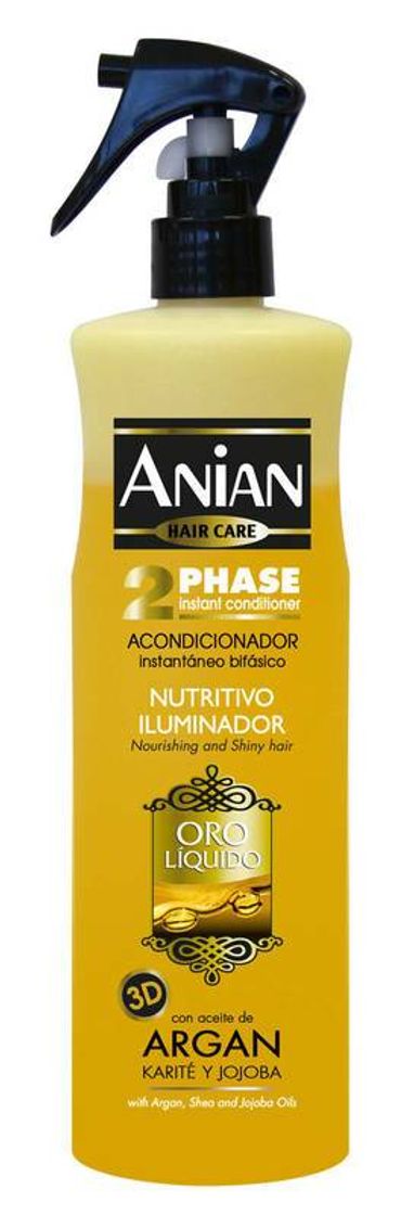 Producto Anian bifásico oro líquido acondicionador