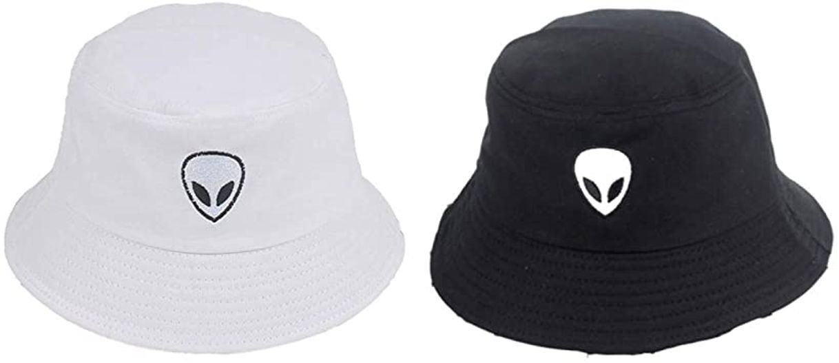 Moda temeizimao Amistoso Blanco y Negro Resistente Alien Cubo Gorro Unisex Tapas Cadera