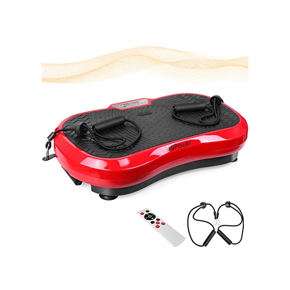 Social MVPower Fitness Plataforma de Vibración Ultra Plana Slim con Motor Silencioso |