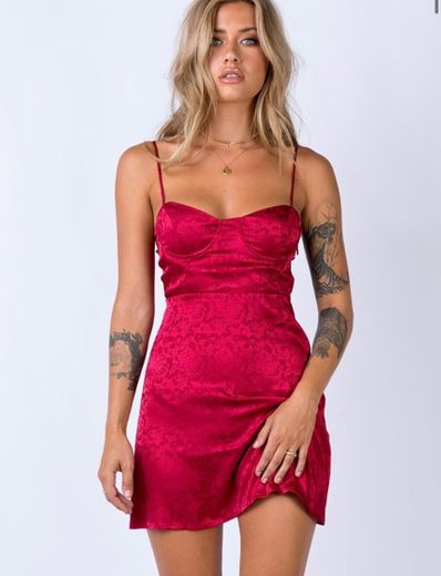 Diva Mini Dress Deep Red – Princess Polly USA