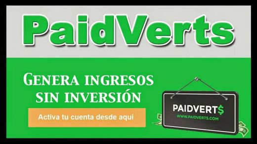 PaidVerts buena página para obtener ingresos...