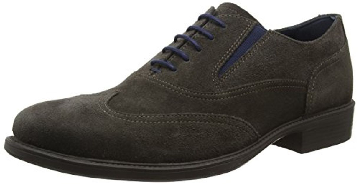 Fashion Geox UOMO Carnaby H, Zapatos de Cordones Oxford para Hombre, Marrón