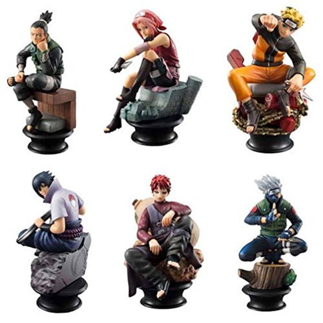 Product EASTVAPS 6 unids Naruto Gaara Shippuden Sasuke ajedrez Figura de Juguete