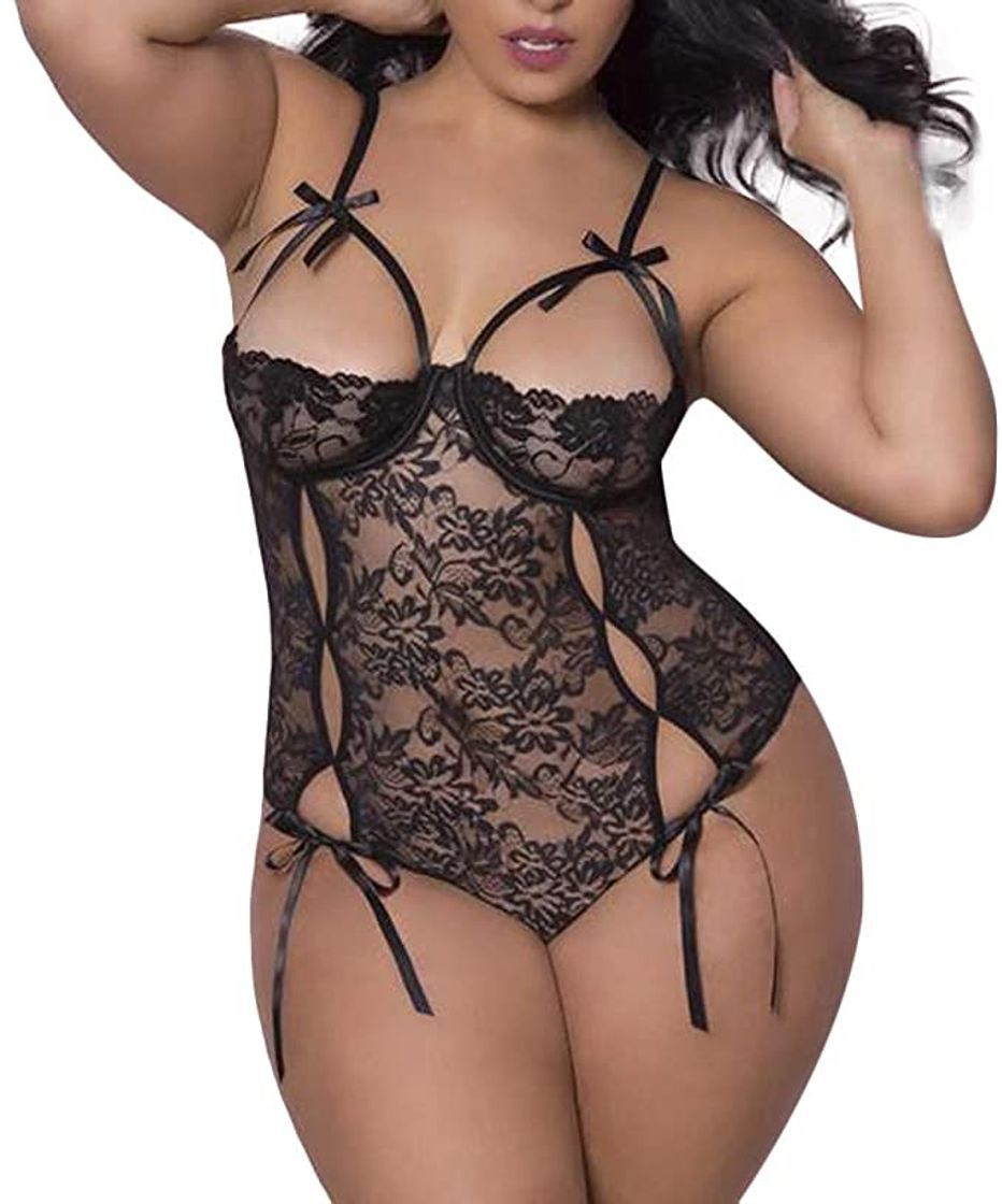 Social UMIPUBO Mujer Ropa de Dormir Conjunto Sexy Lingerie Transparente Lace Lenceria Erotica
