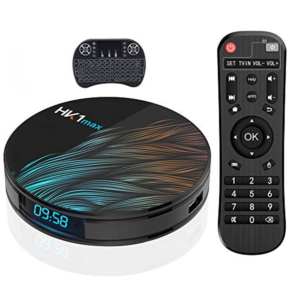 Producto TV Box, HK1 MAX RK3318 Quad-Core Android 10.0 TV Box con Mini