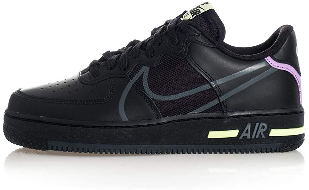 Moda Zapatillas Nike Air Force 1 React Black