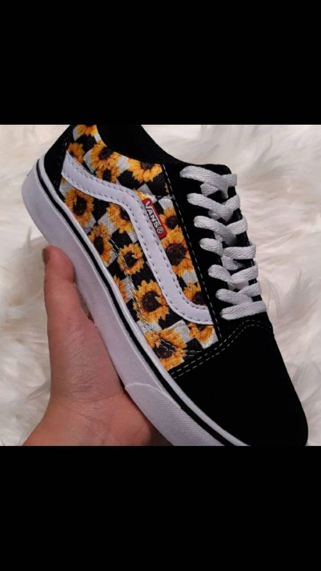 Moda Vans Old Skool - Girassóis e Quadriculado 