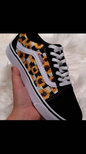 Vans Old Skool - Girassóis e Quadriculado 