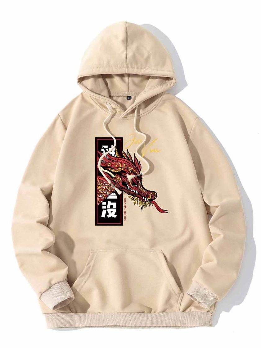 Social Oriental Beige Hoodie