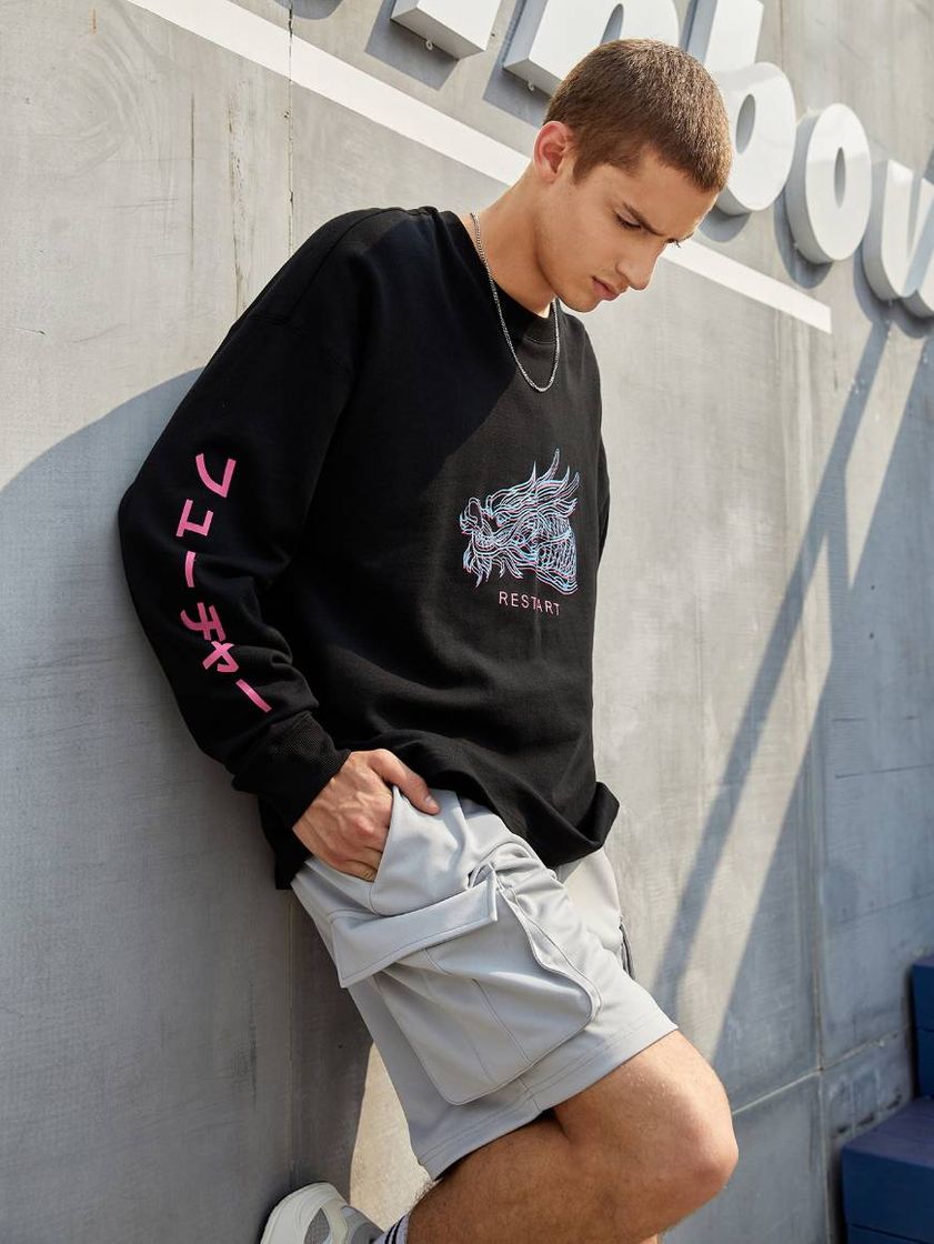 Social Oriental Black Sweater