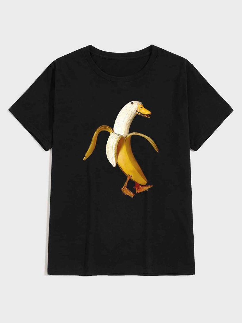 Social Banana Duck Black Tee