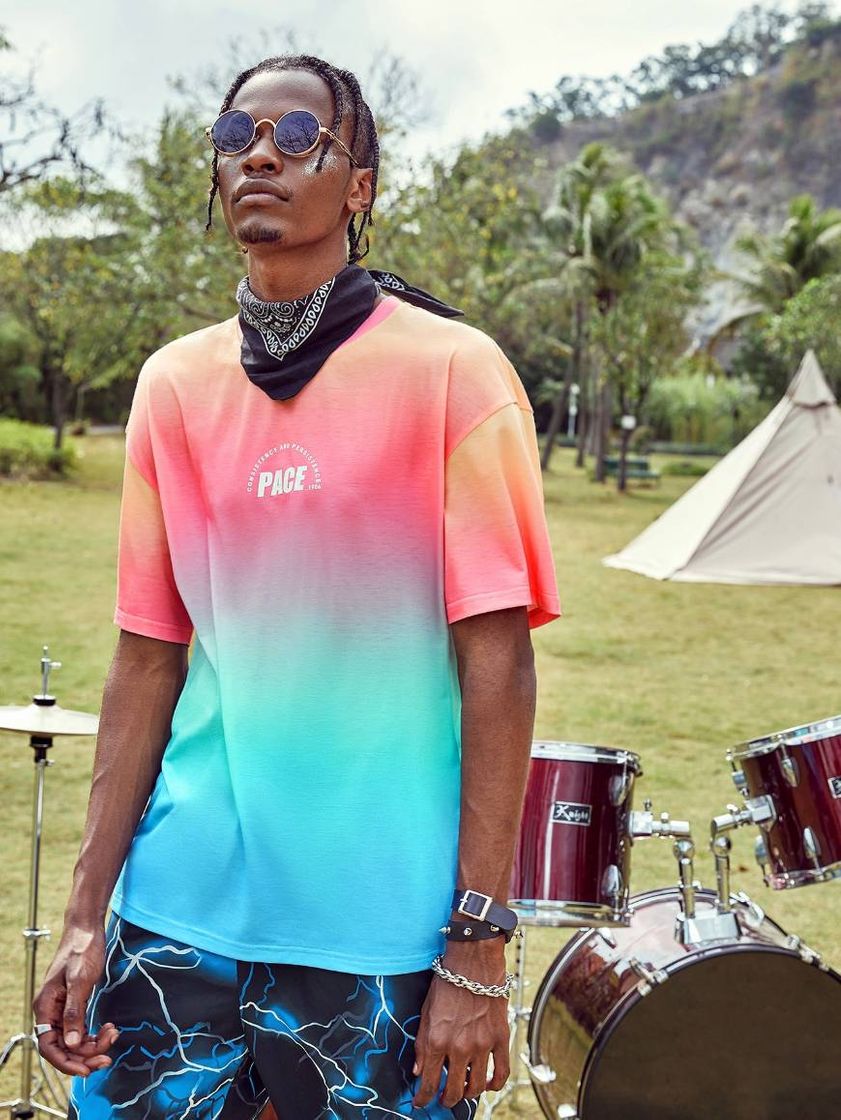 Social Gradient Drop Shoulder Tee