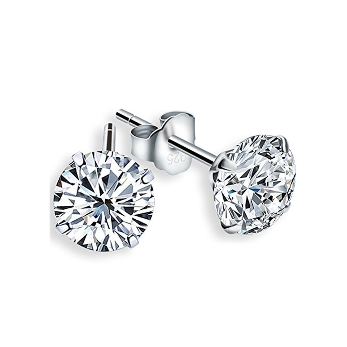 Social LDUDU® Pendiente Plata de ley 925 Semental Unisex de Cristal Swaroski/ Circonita