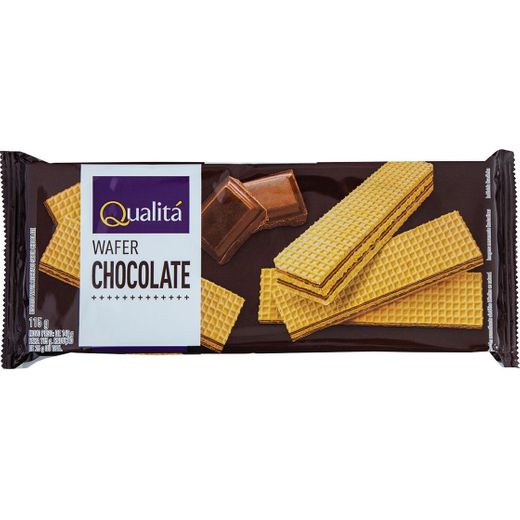 Biscoito QUALITÁ Wafer de Chocolate 115g | Clube Extra