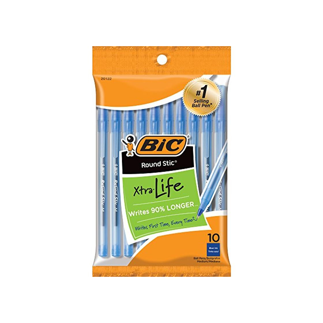 Social Bic Round Stic Ball Pens Medium Point 10