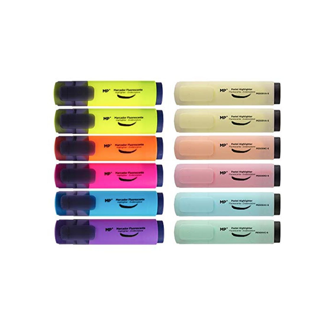 Social MP - Subrayadores Color Pastel y Fluorescentes