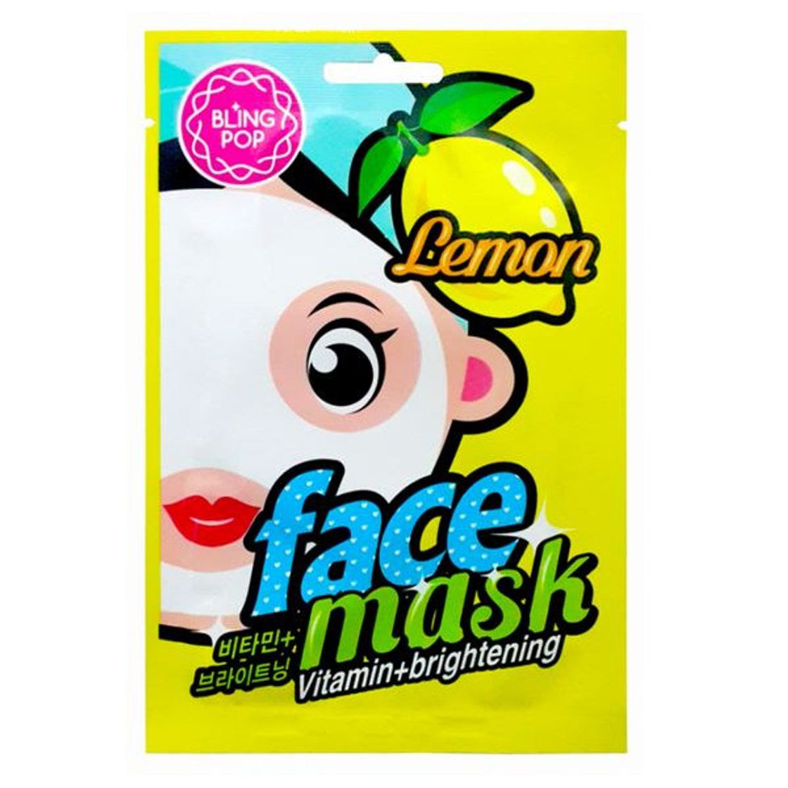 Belleza Mascarilla Facial Vitaminada con Limón Bling Pop