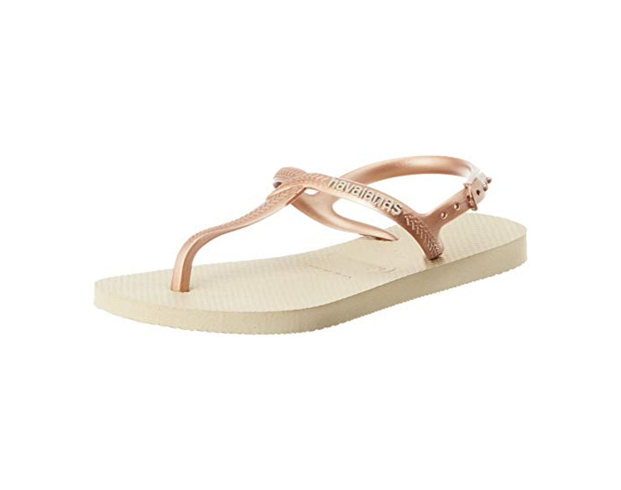 Moda Havaianas Twist, Sandalias con Tira Vertical para Mujer, Beige