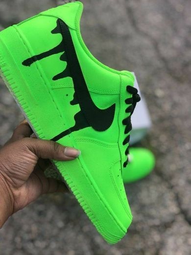 Green drip shoes