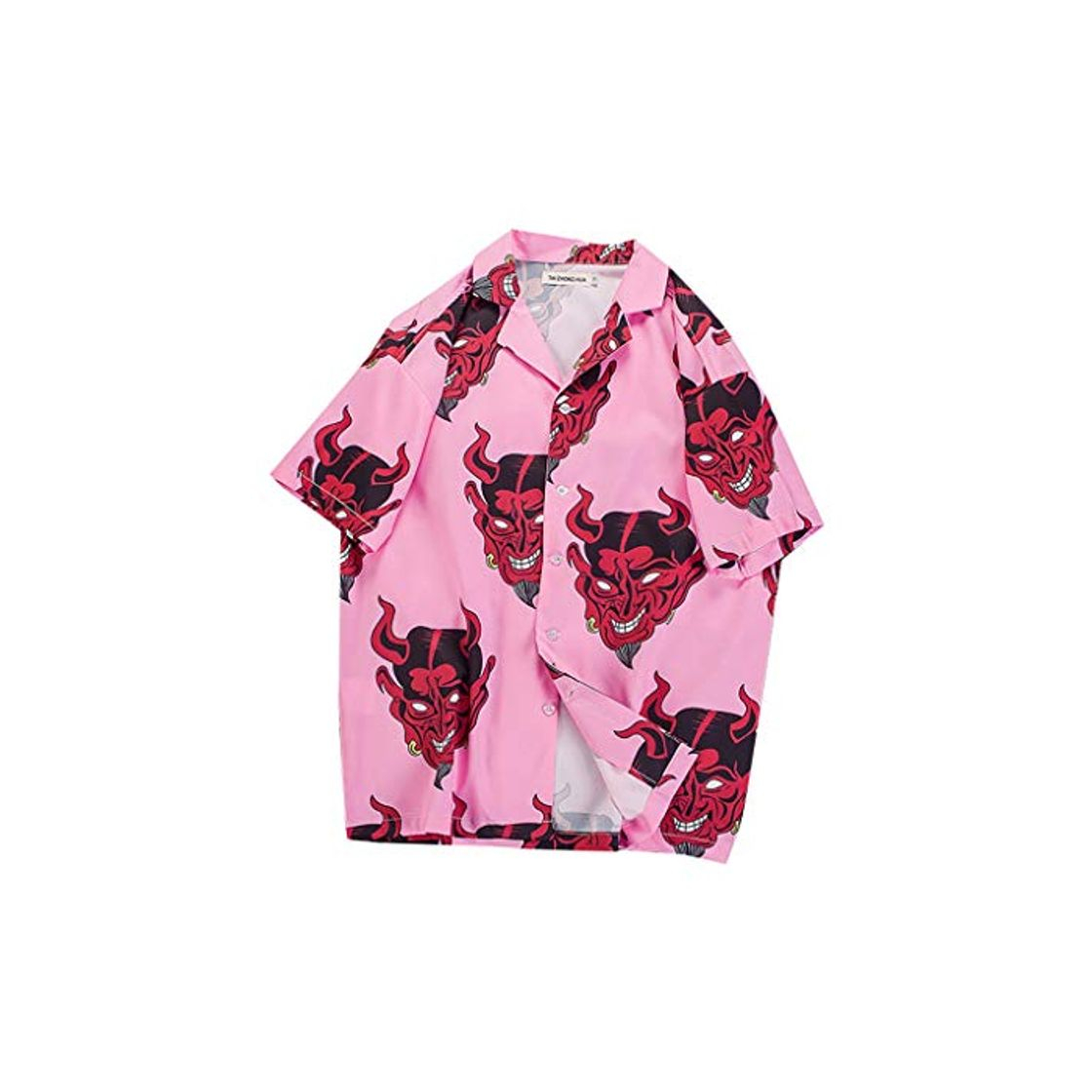 Social Camisa de impresión Completa del Diablo Hip Hop Mujer Hombre Streetwear Floral