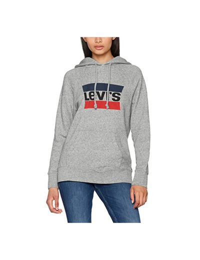 Levi's Batwing Hoodie, Capucha Mujer, Gris