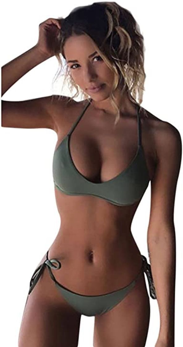 Social heekpek Bikinis Mujer 2019 Brasileños Bañador Ropa de Baño Push Up Dos Piezas con Relleno Traje de Baño de Tubo Color Liso