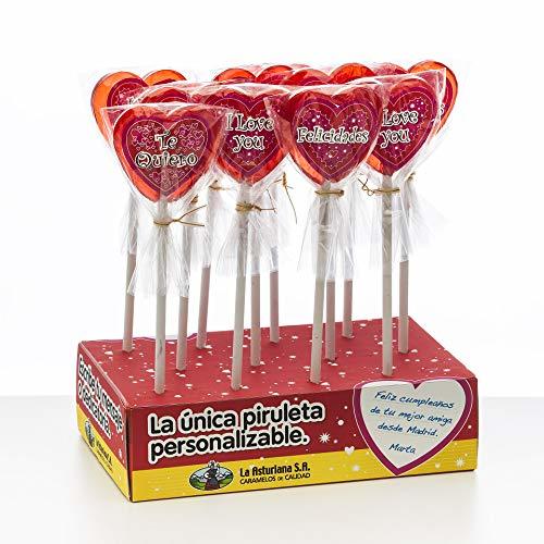 Productos Piruleta Artesana Corazón La Asturiana - Piruletas con forma de corazón con