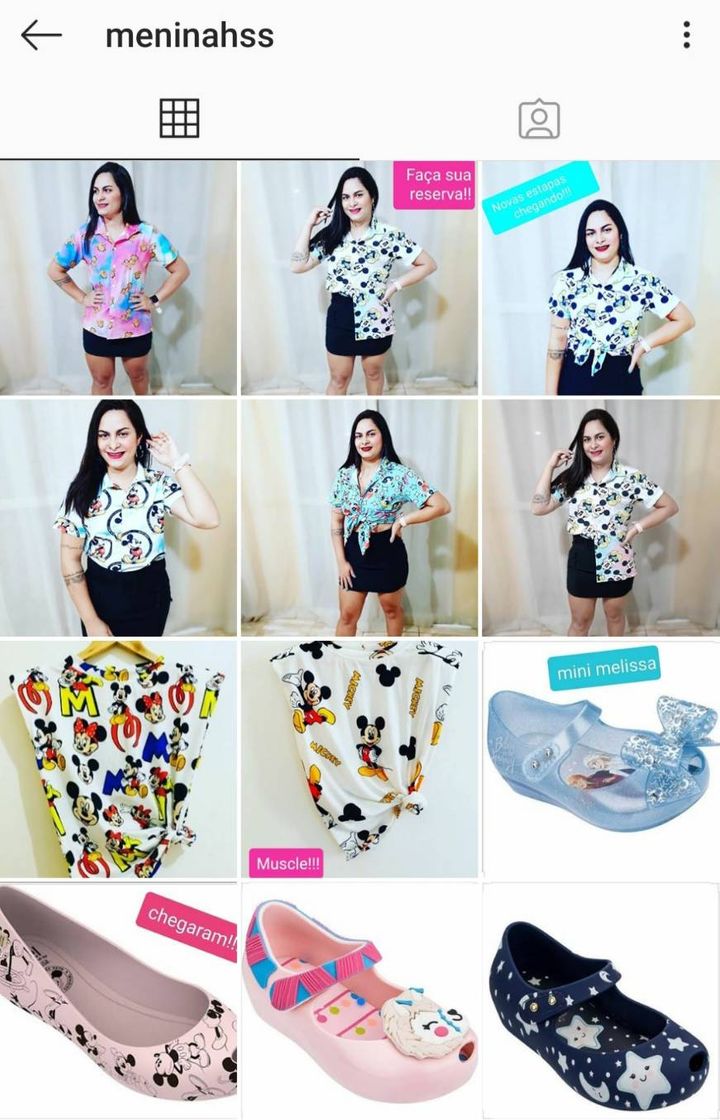 Loja de roupas com tema Disney