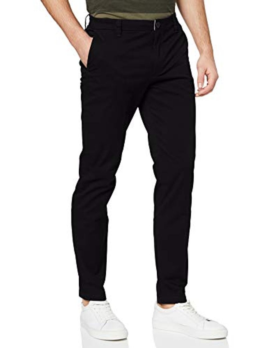 Fashion Armani Exchange Stretch Cotton Twill Pantalones, Negro