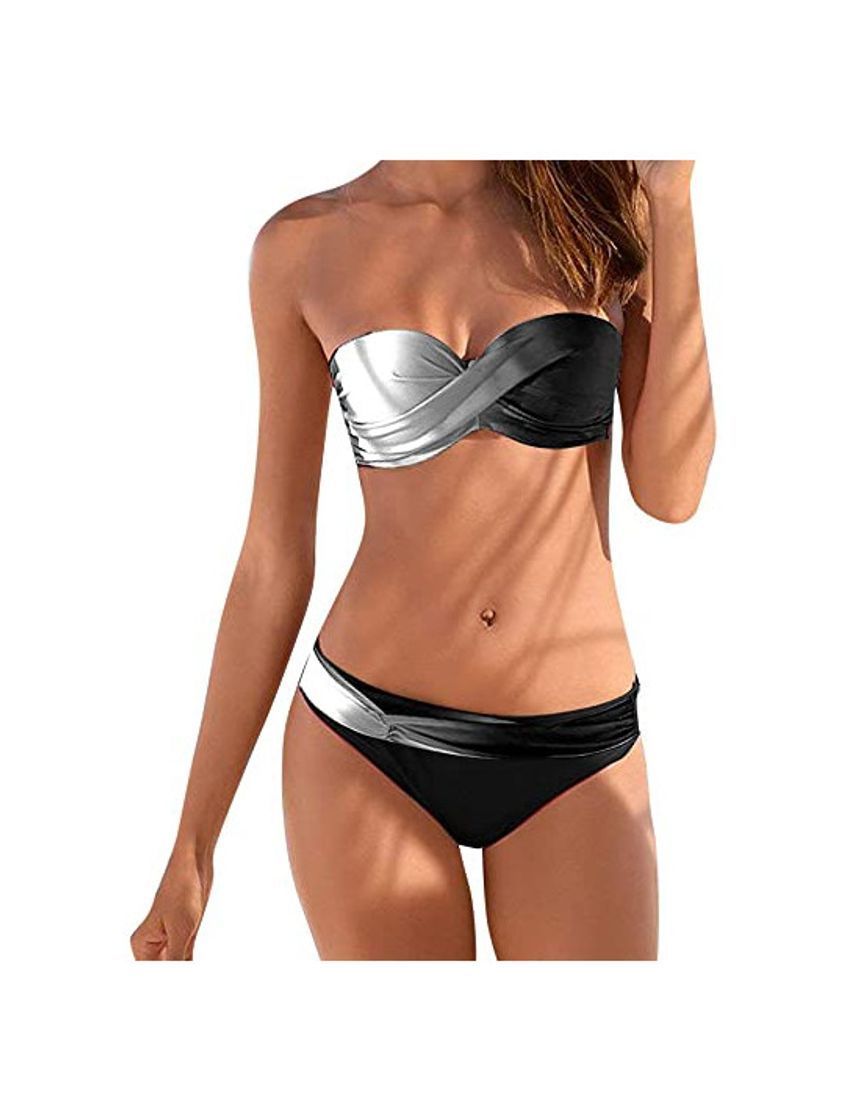 Social riou Bikini Conjuntos de Bikinis para Mujer Push Up Mujeres Traje de BañO Estampado Bohemio Dividido BañAdores con Relleno Tops y Braguitas Mujer 2019 brasileños vikinis